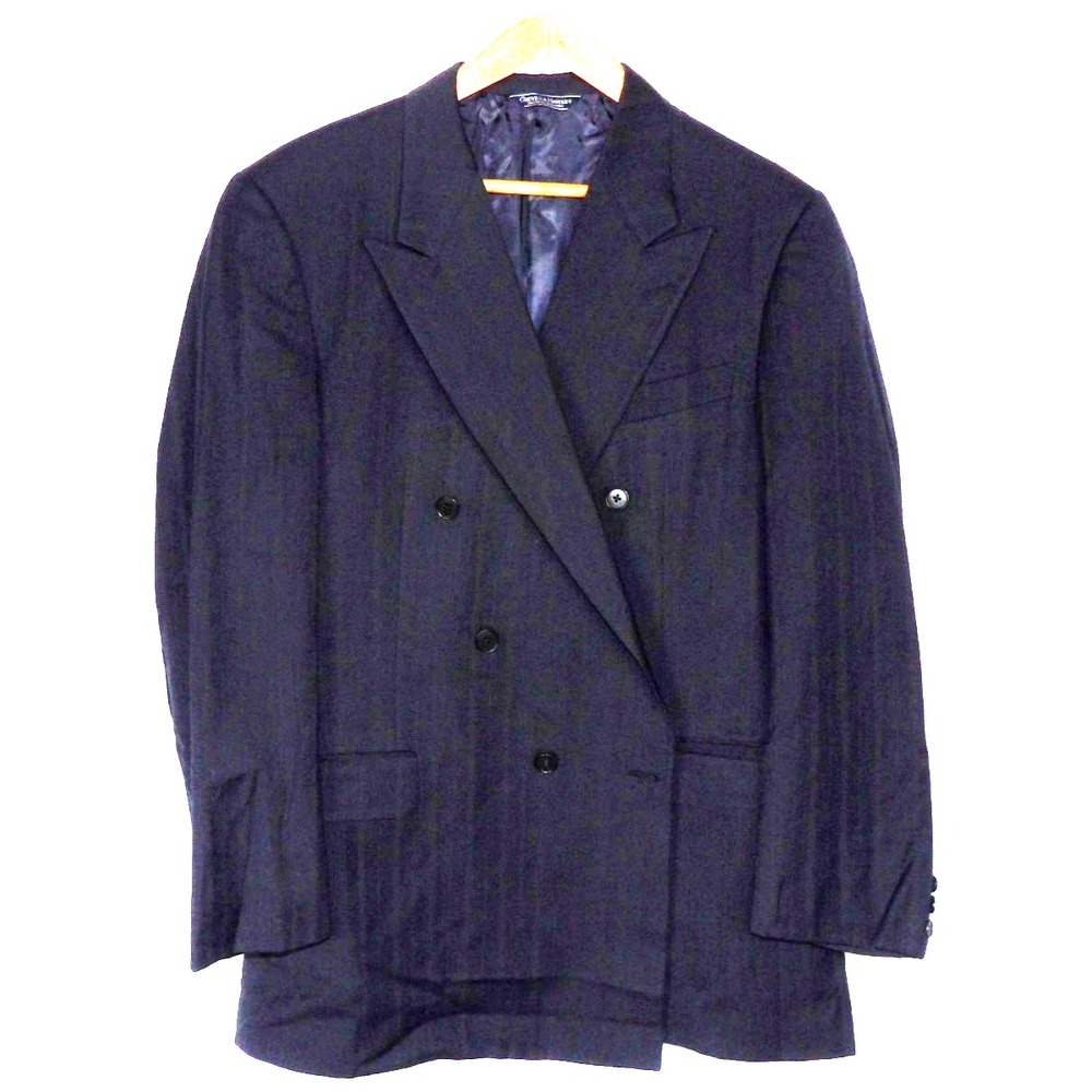 GIEVES & HAWKES Savile Row Double Breasted 100% Wool Blazer Men's 46 Long